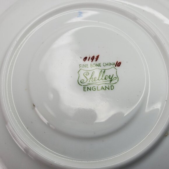 Vintage Shelley China “Black Chintz” Cup & Saucer – 1937 Registered Design - Picture 10 of 10